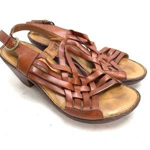 Born Brown Leather Sandals